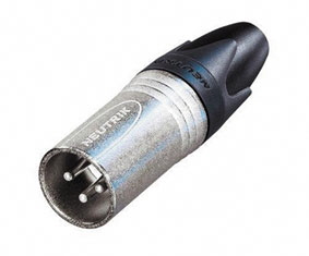 FICHE MALE XLR ALU 3 BROCHES NEUTRIK